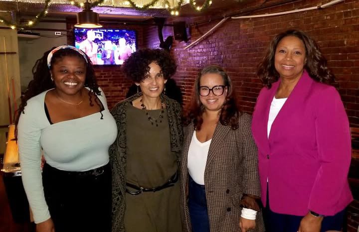 Rodline Louijeune ‘17, Susan Maze Rothstein ‘85, Arianne Waldron ‘15, and Allison Cartwright ‘92