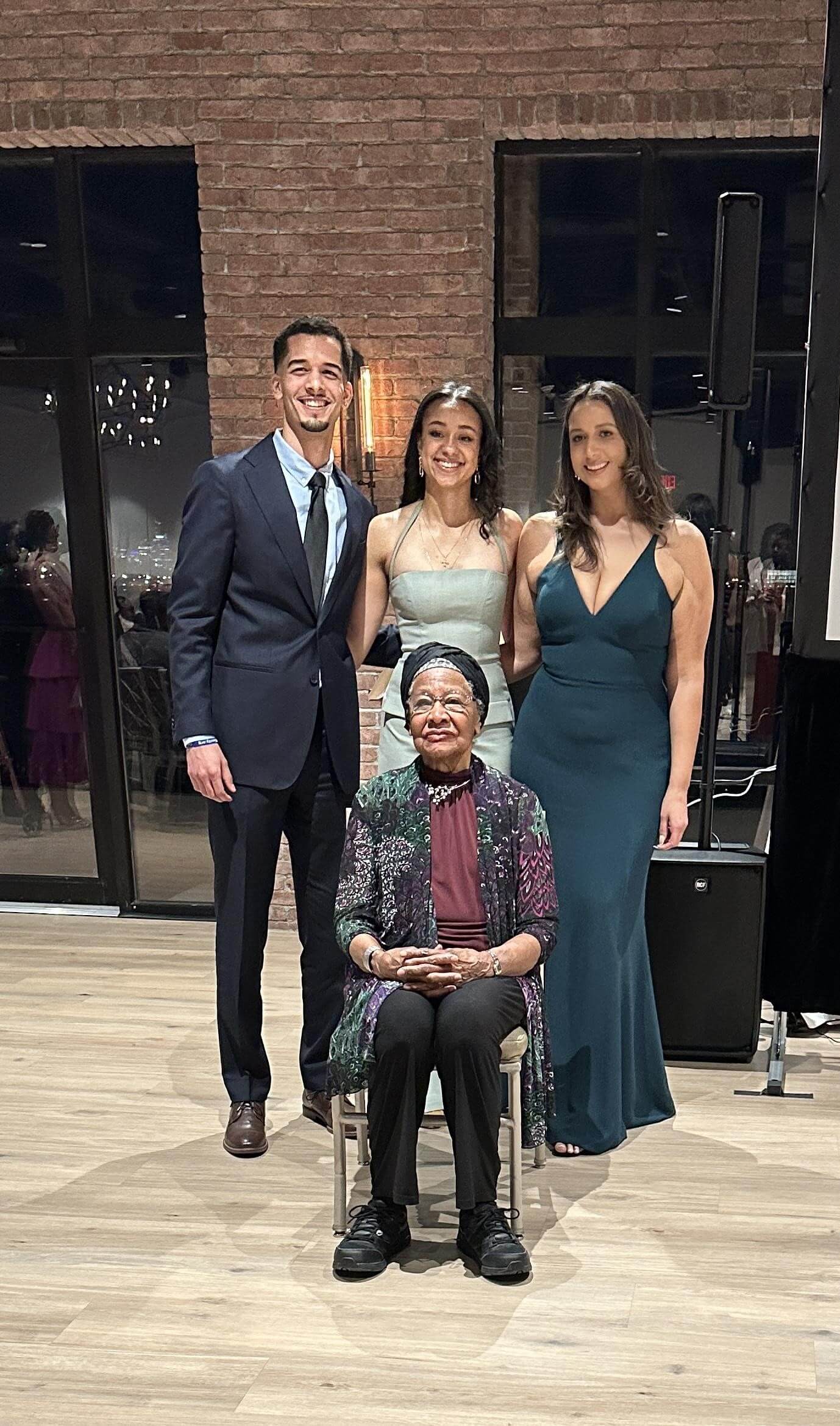 Professor Howe with this year’s RAWH BSLI Scholars (L-R) Elias Masson ‘26, Haley Cole ‘26, and Lucy Barbosa ‘26