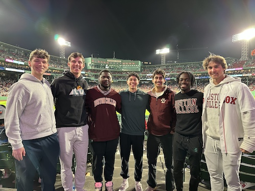 Students at Fenway Park