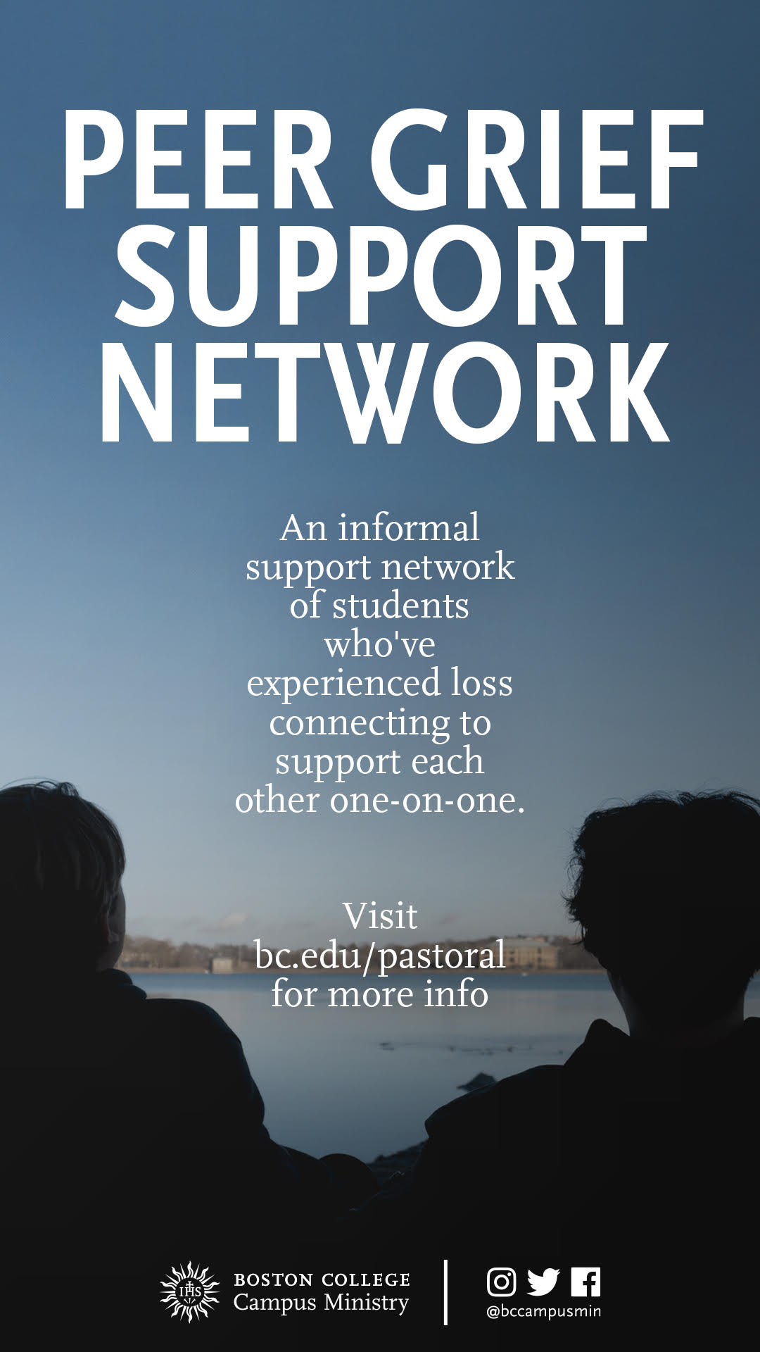 Peer Grief Support Network poster.