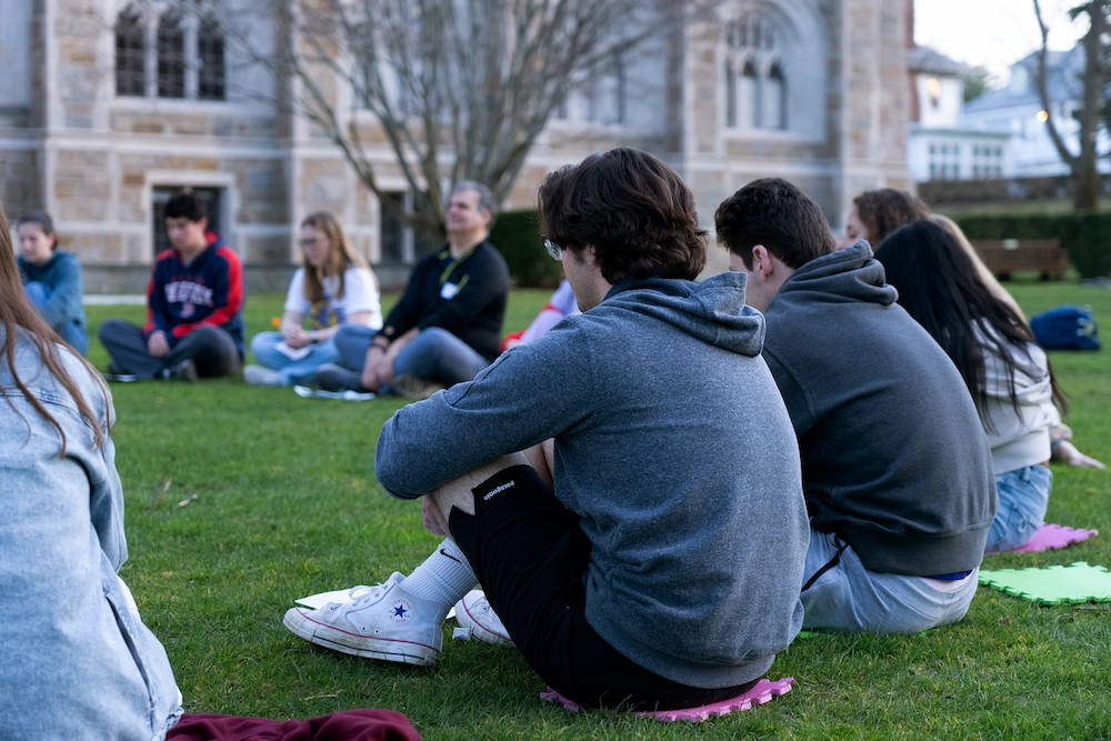 Students on the Pause and Pray retreat.