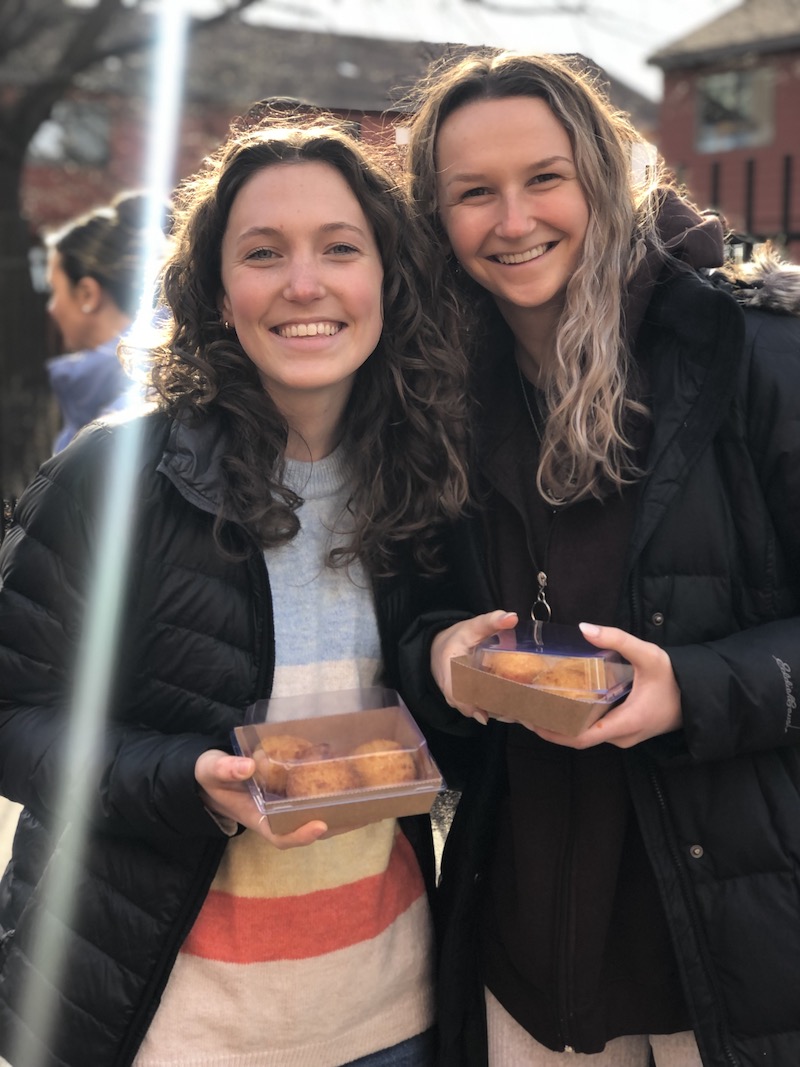 BC students at arancini pop-up event