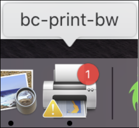 Printer icon in Dock