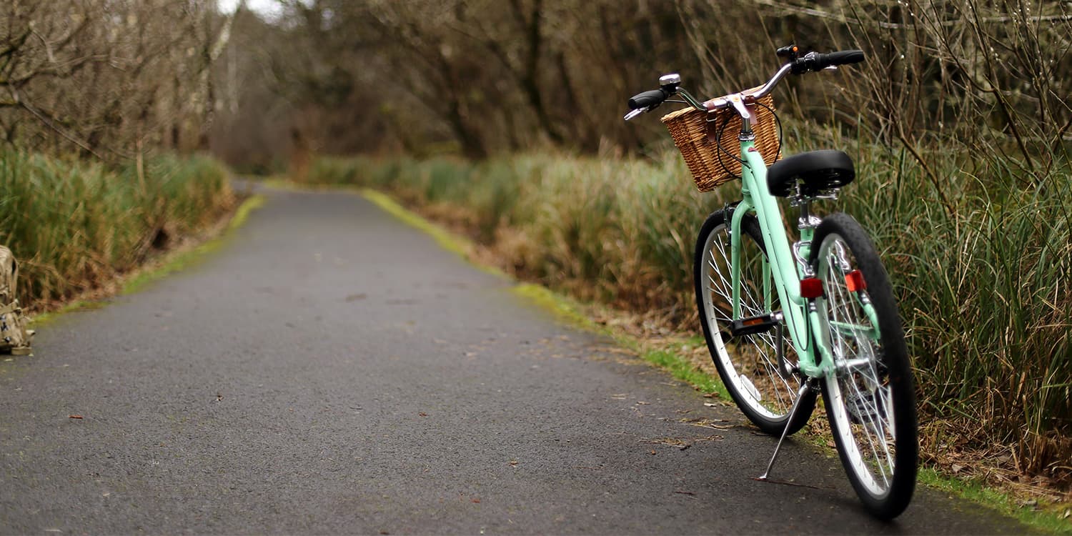 A bike on a path