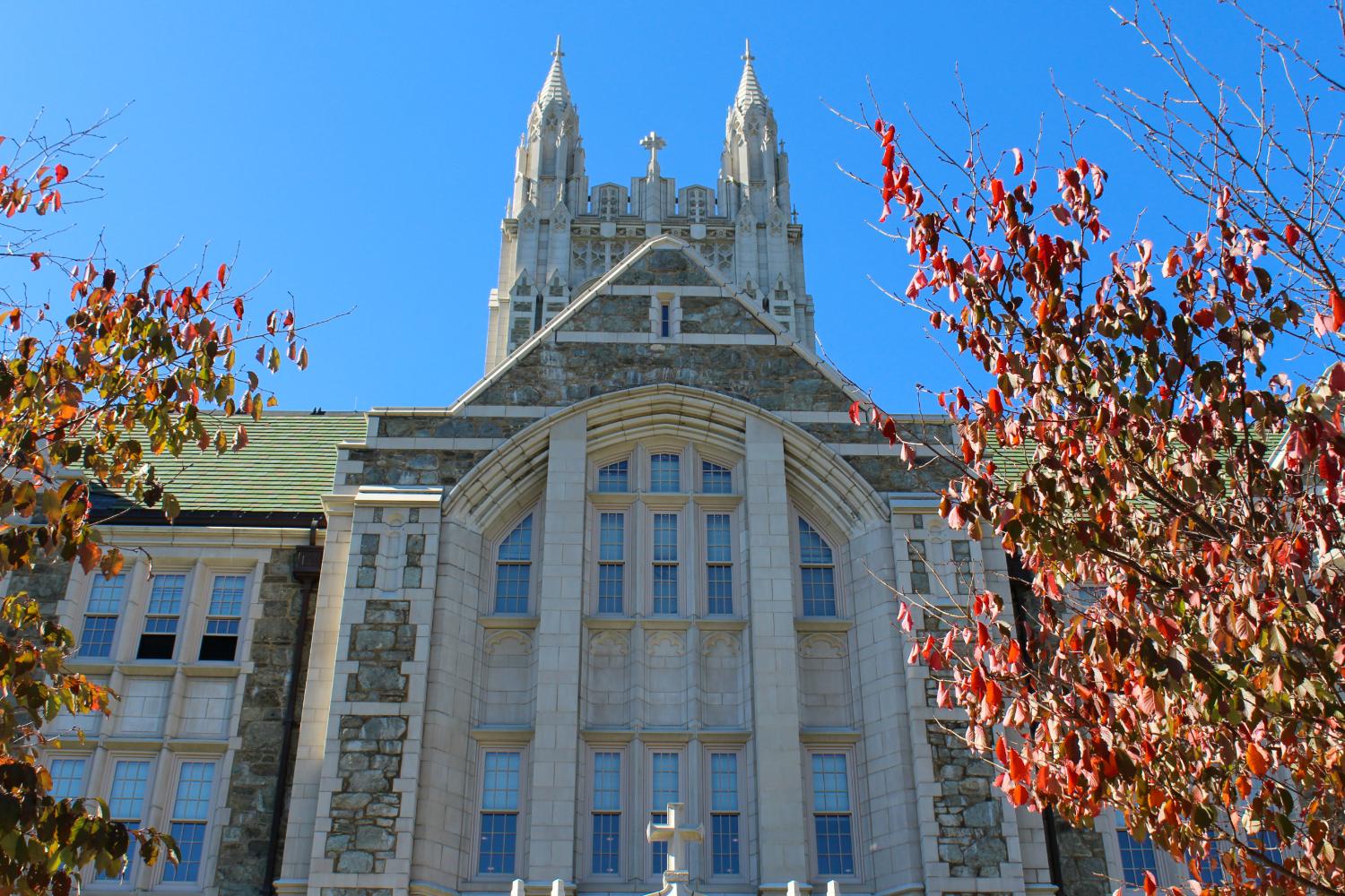 Gasson with fall leaves