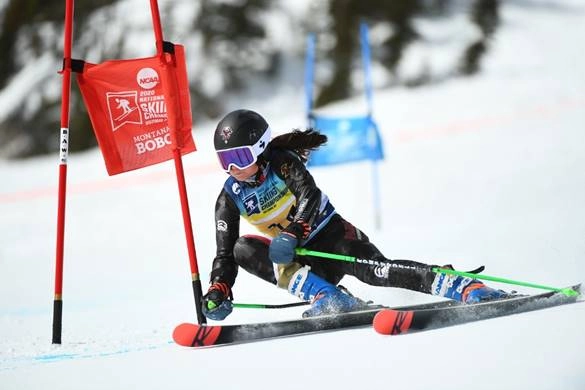 Parker Biele skiing