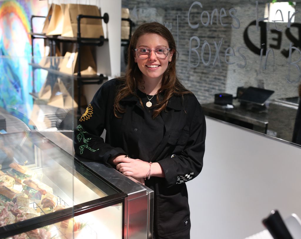 Gilli Rozynek is the owner of Kured, a new build-your-own charcuterie shop on Beacon Hill. JONATHAN WIGGS/GLOBE STAFF.