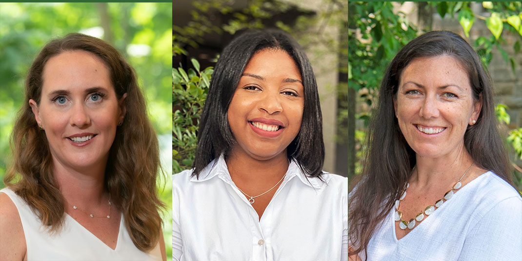 Catherine Conahan, Sabianca Delva, and Brittney van de Water in white tops