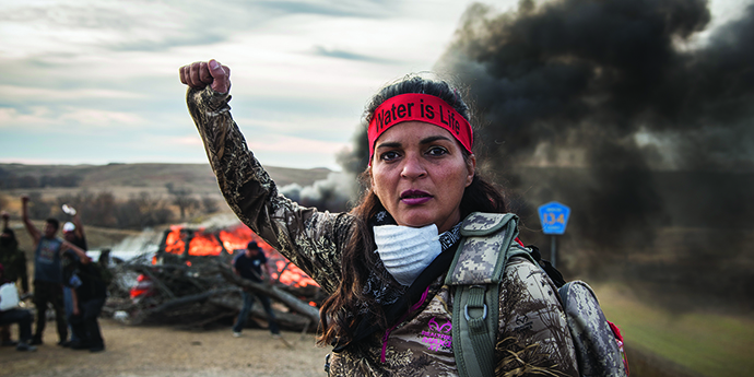 Protestor at the DAPL 