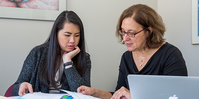 Sharon Beckman with student