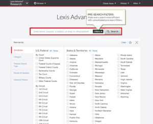 Lexis Advance Search Interface