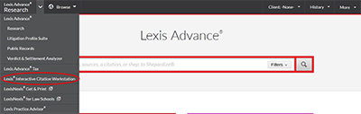 Lexis Nexis screenshot