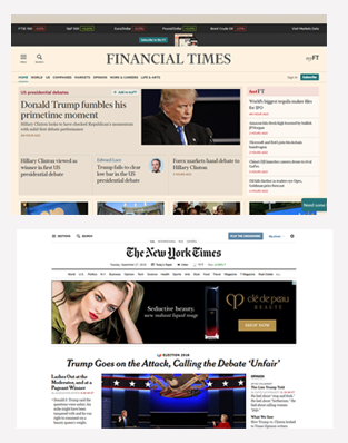 New York Times online screenshot