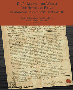Rare Book Room Legal Forms Exhibit Cover