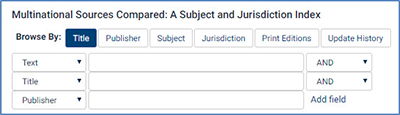 HeinOnline “Multinational Sources Compared” Library screenshot