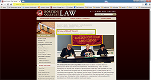 Grimes Moot Court website screenshot