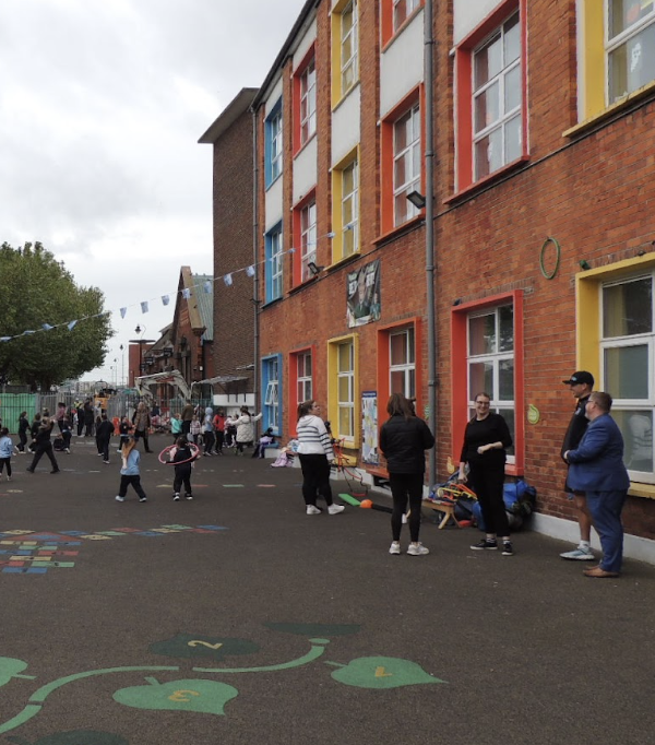 Student playground at St. Vincent’s Girls NS in Dublin, Ireland.