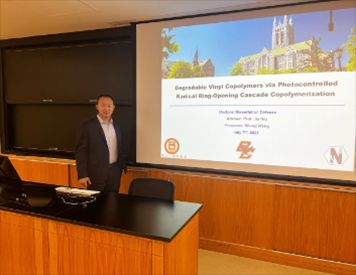 Dr. Wang defends thesis
