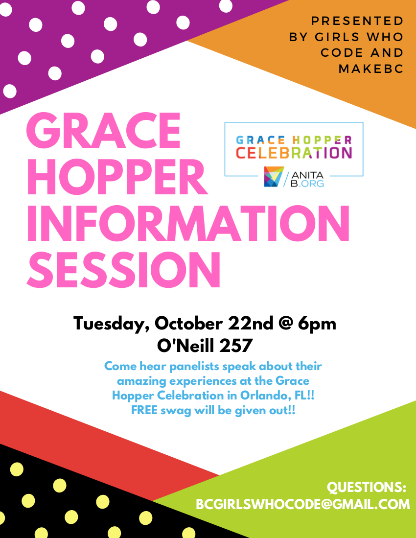 Grace Hopper Information Session Flyer