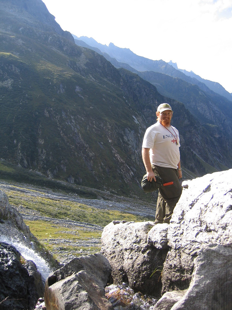 A person doing field research