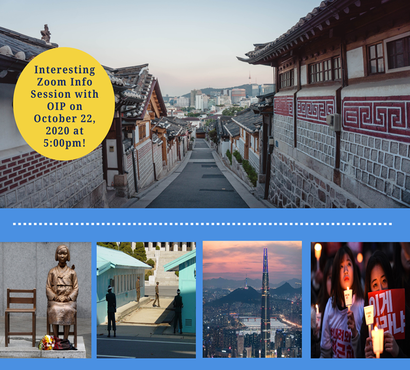 OIP Info session on 2021 summer course in Seoul, October 22, 5pm