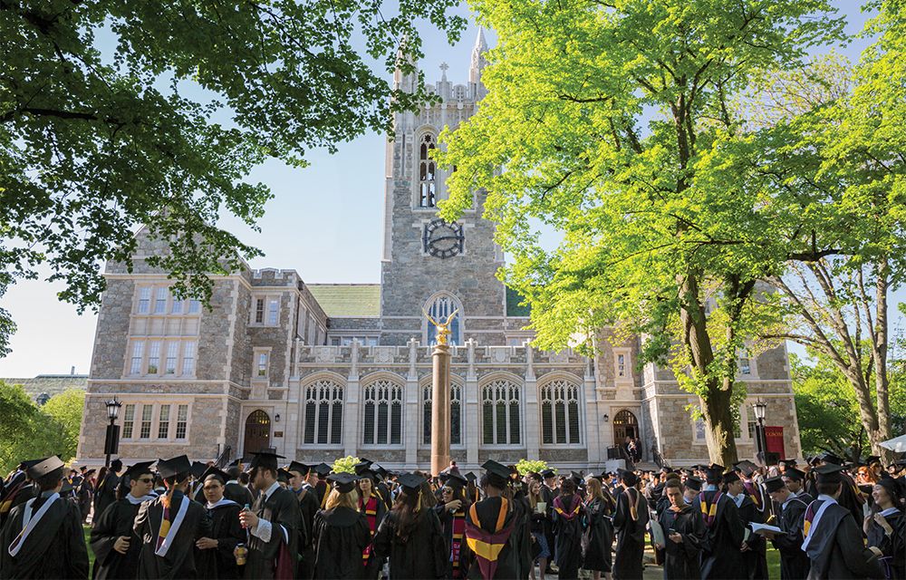 students at graduation