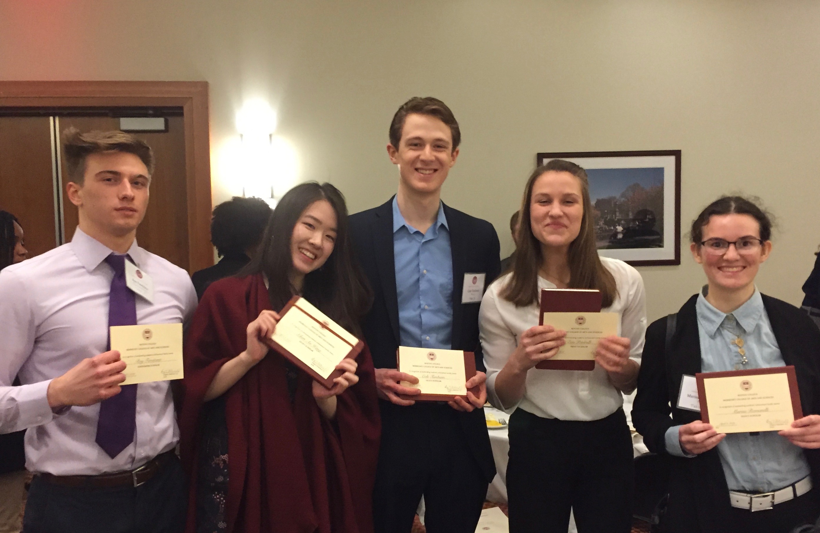 (LtoR: Roy Forestano, Chun An Wang, Cole Tamburri, Eva Pontrelli, and Marisa Romanelli; Qinzi Zhang is missing)