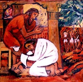 Jesus washing Peter's Feet