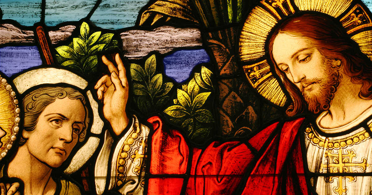 Jesus in stained glass