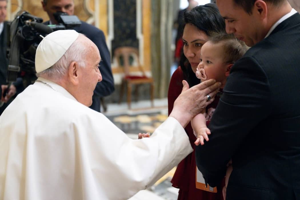 Pope Francis meeting Brenda and her family