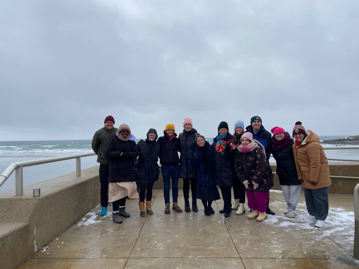 students at retreat
