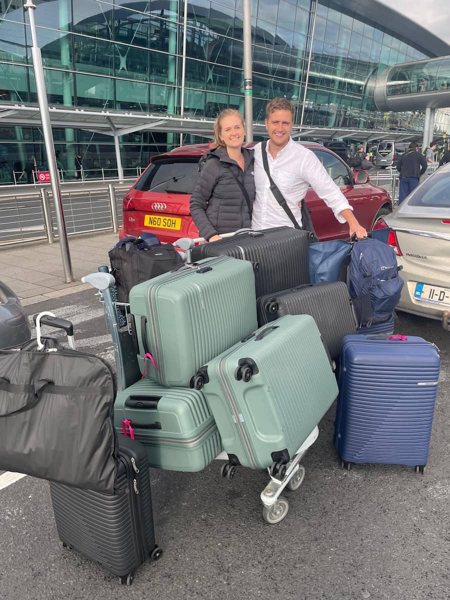 Millie and Sean at the Dublin airport