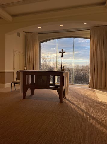 photo of window in chapel