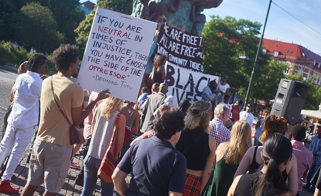 People protest at a Black Lives Matter rally