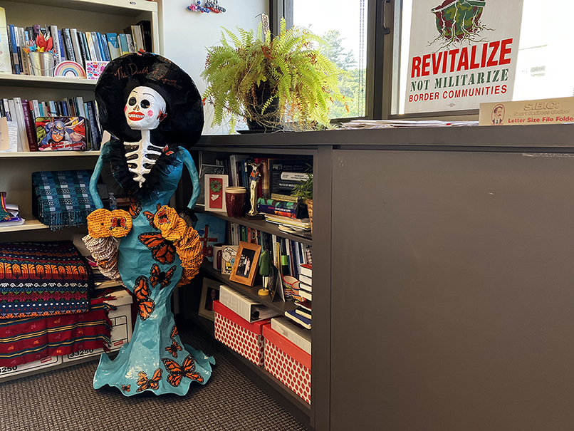 A papier-mâché version of La Catrina