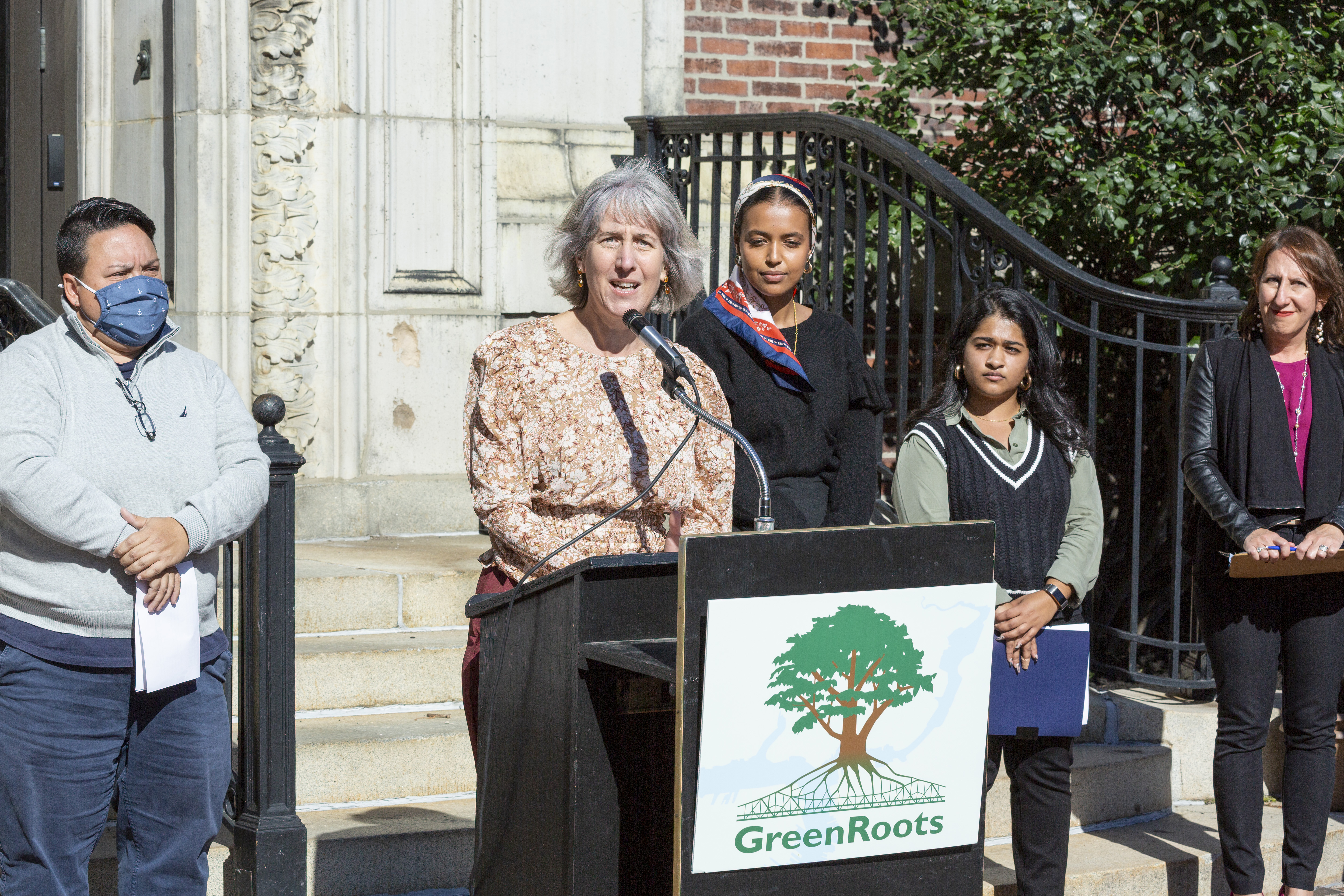 Leslie Dominguez-Santos speaks at an event