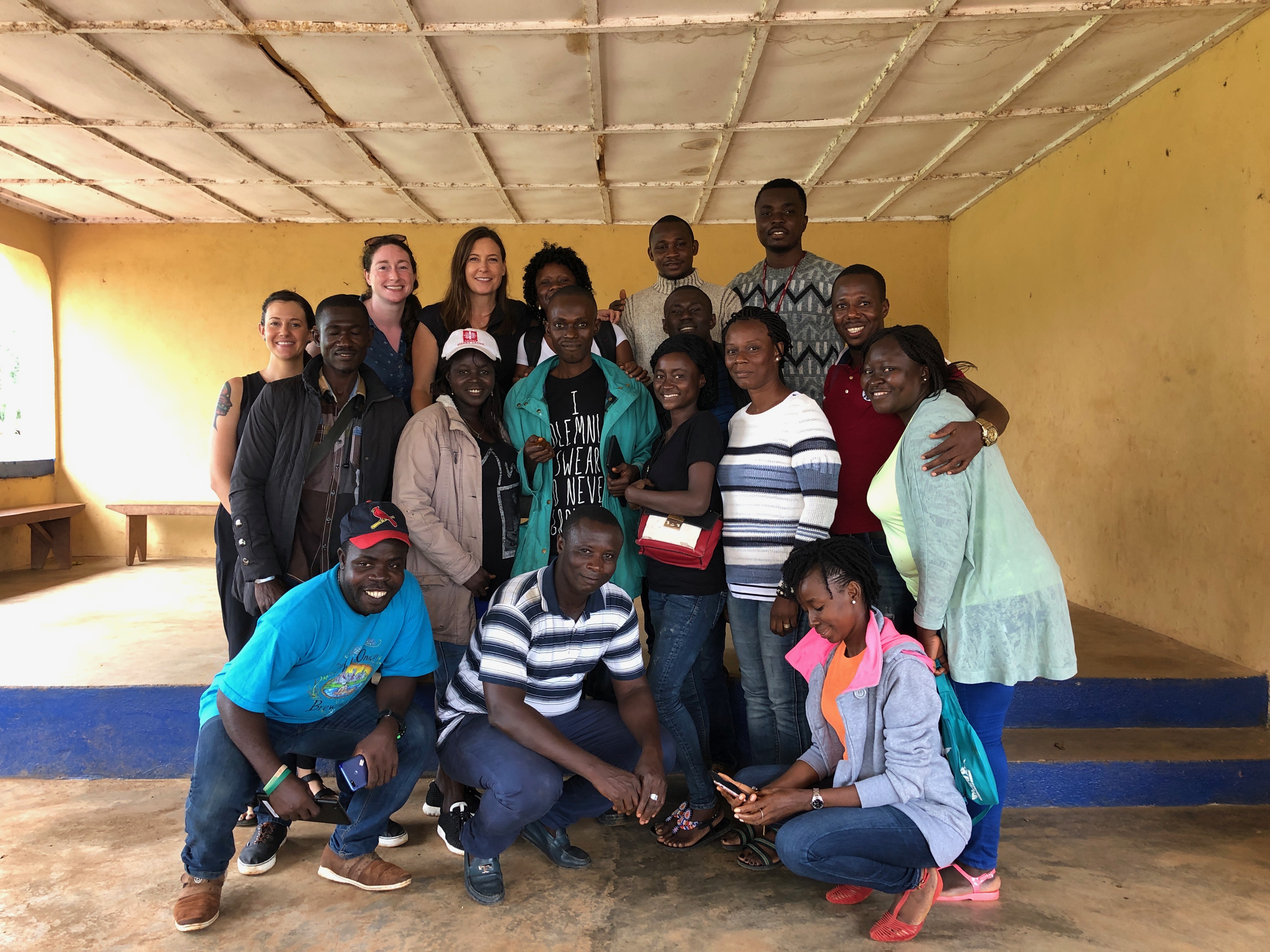 Theresa Betancourt with Sierra Leone team