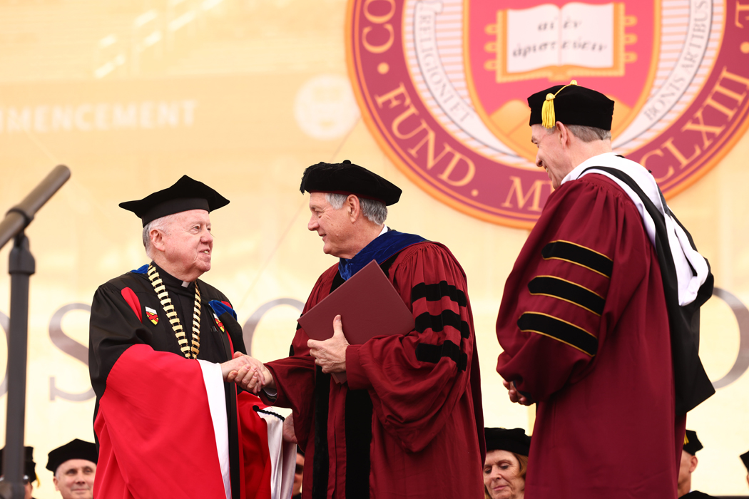 Stephen Pope receiving the award