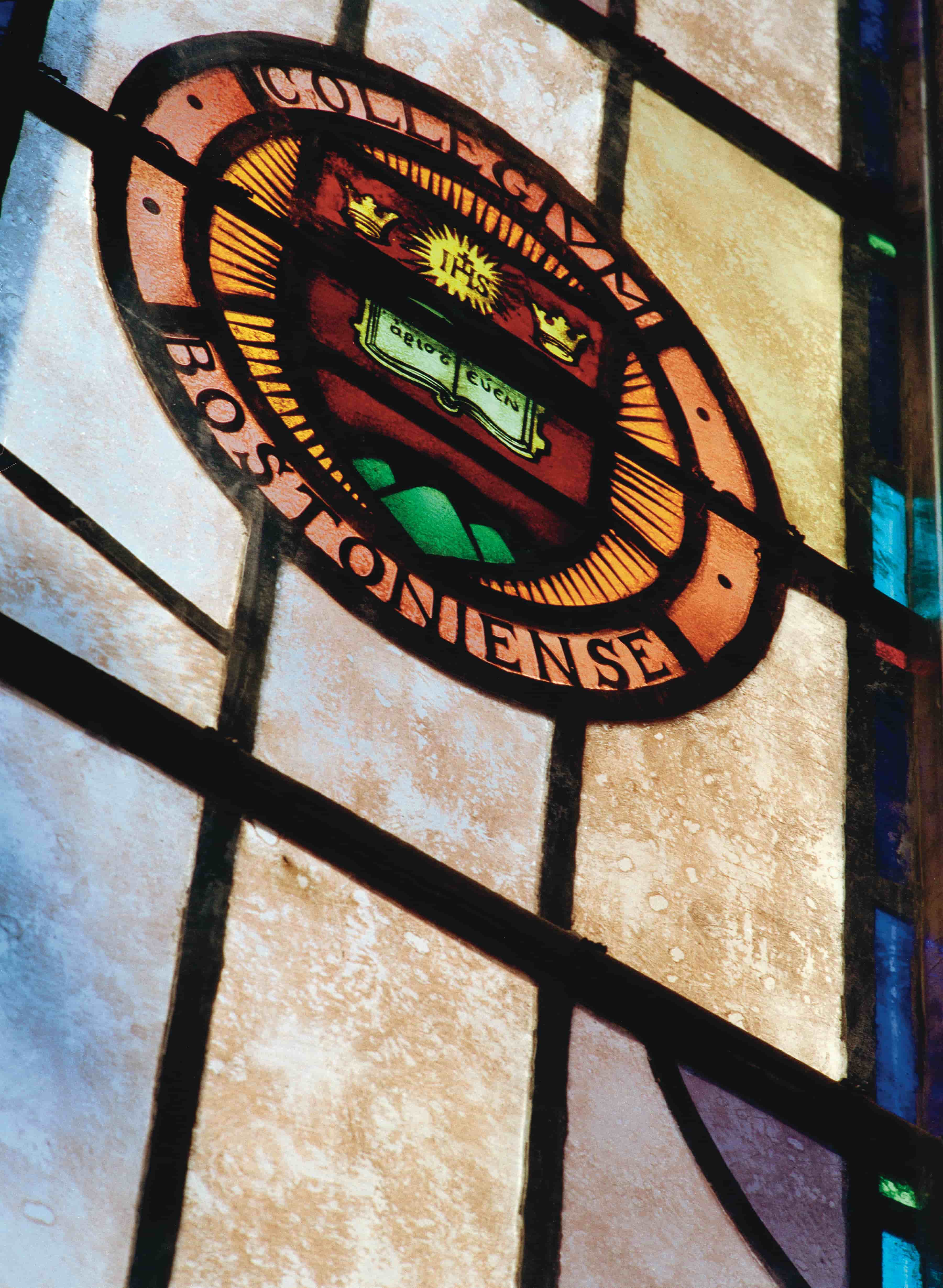 BC seal in stained glass