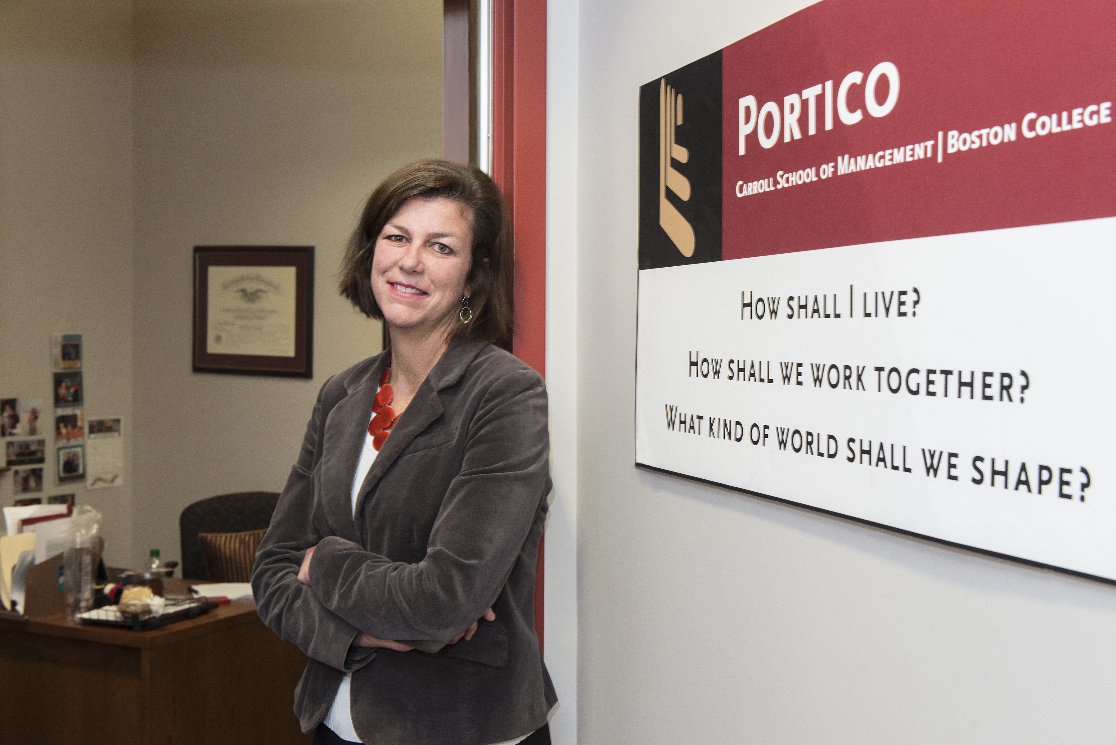 Amy LaCombe photographed in the Portico office 